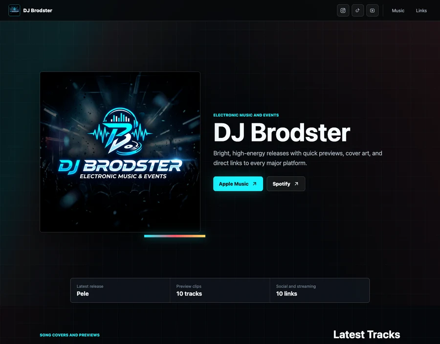 DJ Brodster project screenshot