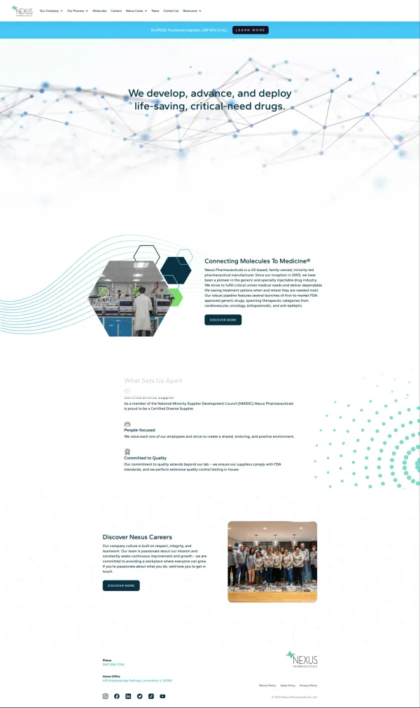 Nexus Pharmaceuticals project screenshot