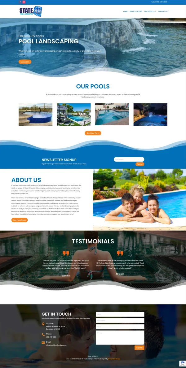 State 48 Pools project screenshot
