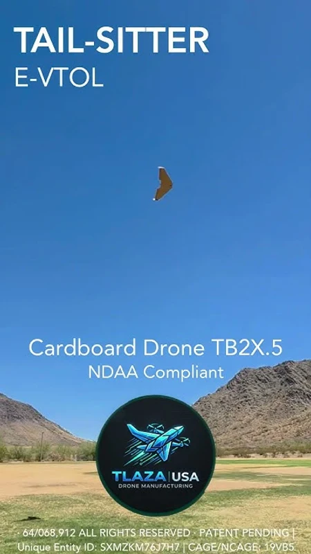 TLĀZA USA TB2X5 Cardboard Drone | NDAA-Compliant Attritable UAS for C-UAS Training & Swarm Operation video preview